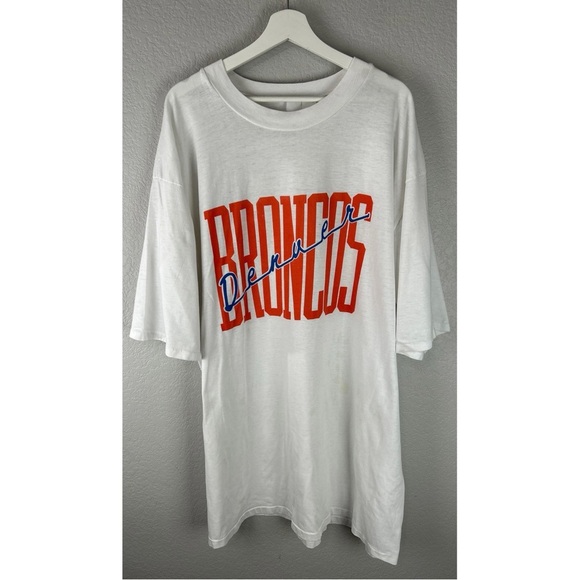 Vintage 90s Denver Broncos Single Stitch Tee, size XXL - Picture 3 of 5